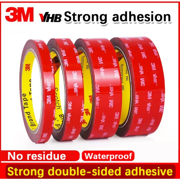 Autocollants adhésifs double face VHB 3M, bande éponge adhésive forte pour voiture VHB, étanche, sans marquage, mur fixe à haute viscosité.