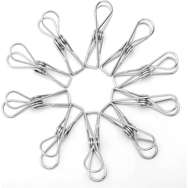 10PCS Edelstahl Draht Klemme Unterwäsche Socken Lebensmittel Kleidung Trocknen Socke Clip Aufhänger Befestigung Starke Clip Multifunktionale TMZ