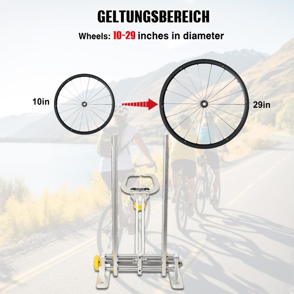 Fahrrad-Radzentrierständer, verstellbarer 10-29 Zoll Fahrrad-Radzentrierständer, Radzentrierständer aus Aluminiumlegierung für Mountainbike und Rennrad