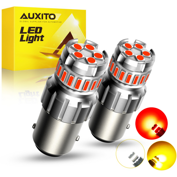 AUXITO 2 Stücke P21W BA15S LED Rot 1156 7506 BAY15D 1157 P21/5 Watt Led-lampen Autolichter Weiß Gelb Bremslicht Rückfahrleuchte DRL 12 V