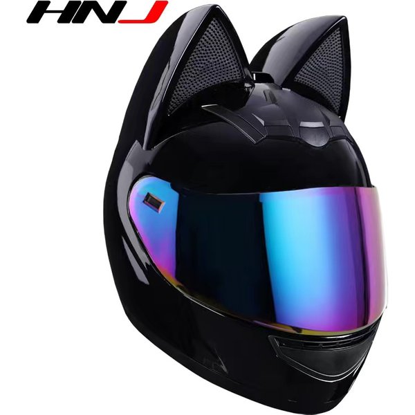 Casque de Moto à Oreilles de Chat, Visage Complet, pour Motocross, pour Femme, 2022