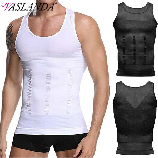 Tenue amincissante pour le corps pour homme, corset, chemise, compression de l'abdomen, contrôle du ventre, serre-taille mince, sous-vêtements de sport