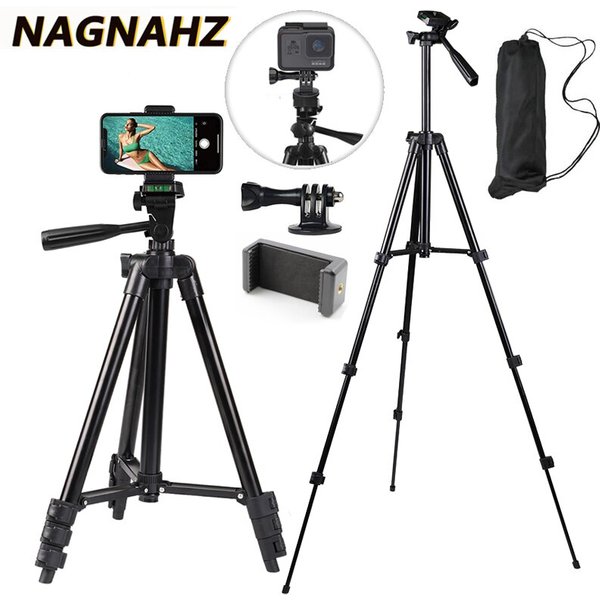 Trépied de téléphone NA-3120 40 pouces Photographie universelle pour Gopro iPhone Samsung Xiaomi Huawei iPhone Trépied de voyage en aluminium