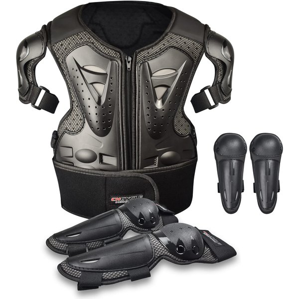 Kids Motorcycle Armor Suit Dirt Bike Gear Chest Protector Motocross for Kids Chest Protective Gear with Elbow Knee Pads Guards