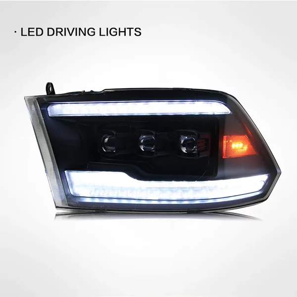 2 Stück Sewiyolin LED-Scheinwerfer für Dodge Ram 1500 2500 2009-2018 DRL Blinker Frontlampe Plug-and-Play