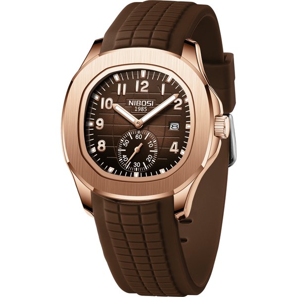 NIBOSI Luxus Herrenuhren Business Wasserdicht Männliche Uhr Leuchtend Silikonband Datum Quadratisch Quarz Herrenuhren Reloj Hombre
