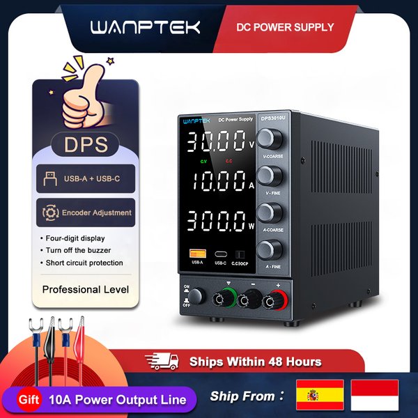Wanptek Labor-DC-Netzteil, einstellbar, 30 V, 5 A, 30 V, 10 A, 60 V, 5 A, 120 V, 3 A, Encoder-Einstellbank, Labor-Netzteil