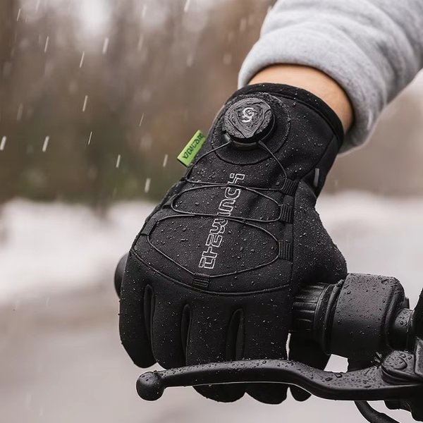 Gants d'hiver chauds OFFBONDAG pour hommes et femmes, épaissis, coupe-vent, imperméables, compatibles écran tactile, pour le sport, le VTT, le ski et le cyclisme.