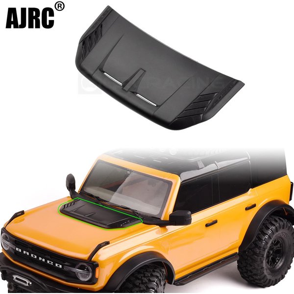 For Traxxas 1/10 Trx-4 New Bronco Trx4 Black Nylon Material Three-dimensional Hood Air Outlet Raptor Engine Hood