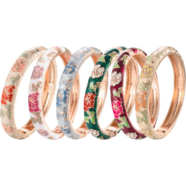 Bracelets émaillés pour femmes fleur femmes Bracelets indien chinois Viking Bracelet à portée de main bijoux africains dubaï femmes cadeau fille