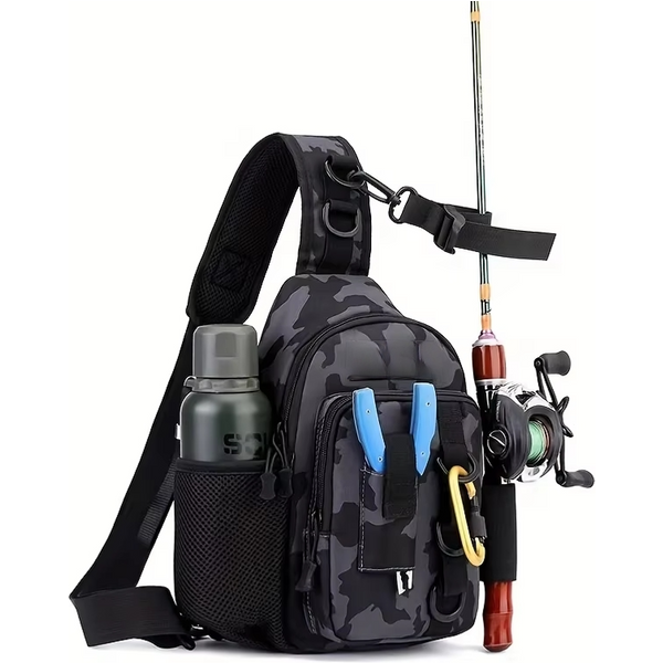 Multifunktionale Köder-Angeltasche, Angelrucksack, geeignet für Camping und Angeln, Angelzubehör, Outdoor-Angelbedarf