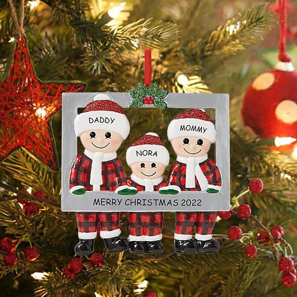 DIY Weihnachts-Familien-Anhänger, frohe Weihnachtsdekorationen für Zuhause, Navidad 2023, Weihnachtsbaum, hängende Verzierung, Neujahr 2024