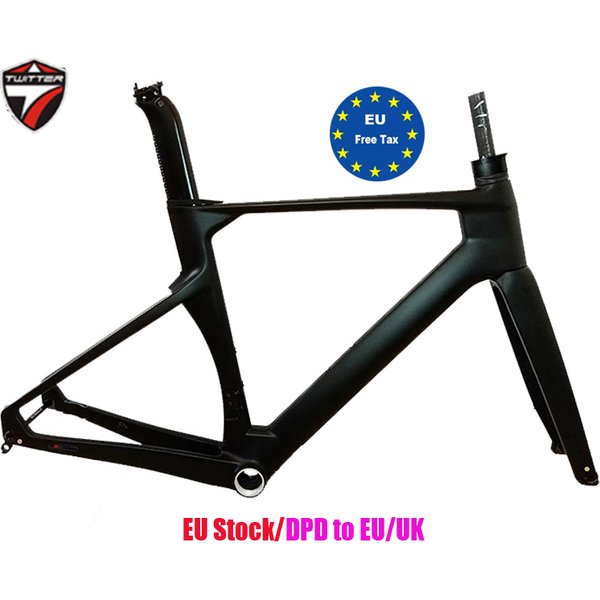 Carbon-Rennradrahmen, Twitter-Gabel R5, Steckachse, 12 x 142 mm Scheibenbremse, 700CX28C, Straßenrahmenset, ultraleichter DPD EU-Lager