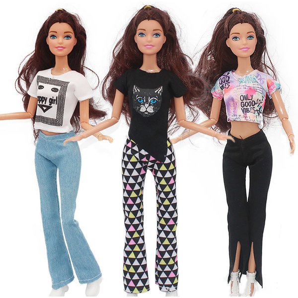 Ensemble complet de poupée de 30cm avec vêtements et chaussures, poupée célèbre avec vêtements, accessoires de costume, jouet habillé pour maison de jeu pour filles