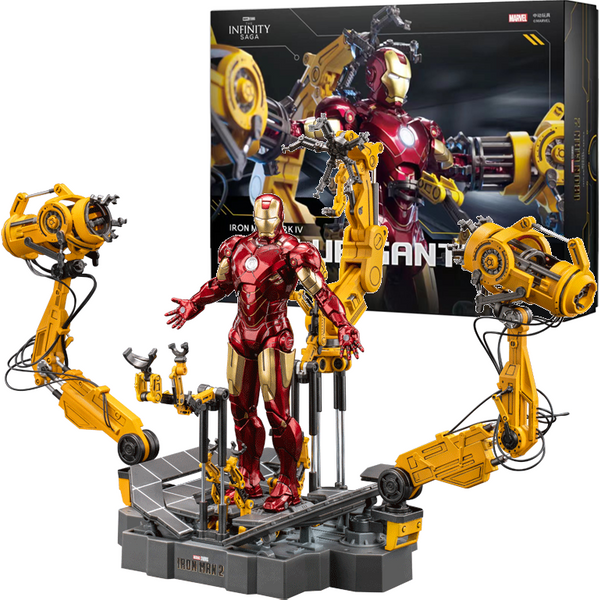 Zd Toys Suit Up Gantry With MK4 iron man Gantry Original 1/10 Tony Stark Model Action Figure Collectible Toy Gift