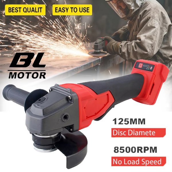 125 mm bürstenloser elektrischer Winkelschleifer, 3 Gänge, kabelloser Schleifer, Schneidemaschine, Elektrowerkzeug für Milwaukee 18 V Batterie-Pin