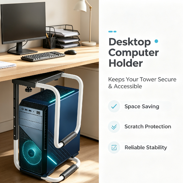 30-60cm Höhenverstellbarer Computer-Tower-Ständer, Untertisch-PC-Ständer, Breite 15-30cm PC-Rack für die Meisten Computergehäuse