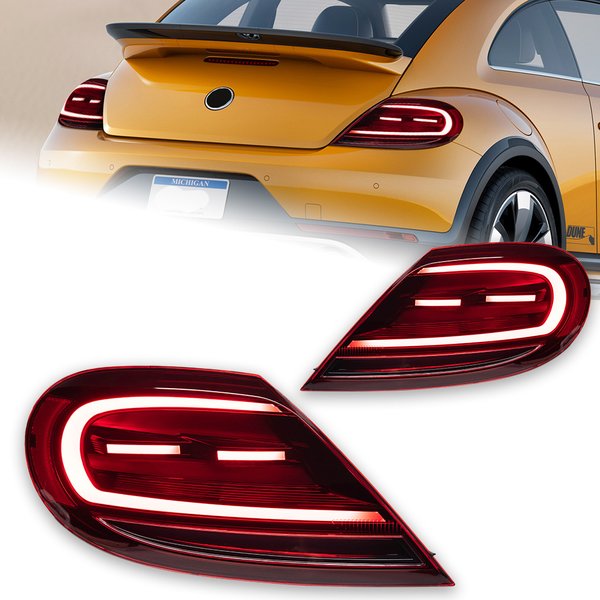Feux arrière AKD pour VW Beetle 2012-2019, feux arrière LED Volkswagen Beetle, animation dynamique, signalisation DRL, marche arrière, stop, accessoires automobiles