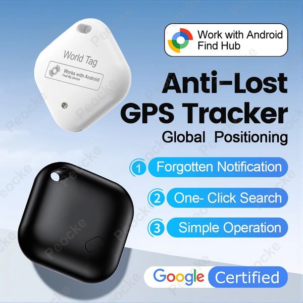 Mini lokalizator GPS kompatybilny z Google Find Hub, inteligentny lokalizator do zwierząt, samochodu, kluczy, zapobiegający zgubieniu, lokalizator GPS dla systemu Android.