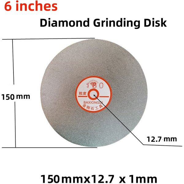 1 pièces 6 "150mm diamant enduit plat disque bijoux polonais meulage roue disque de meulage feuille de meulage plateau de sable