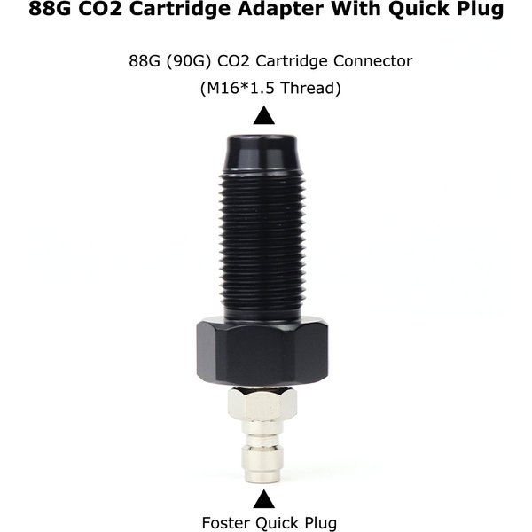 Nouveau Adaptateur de conversion de cylindre de cartouche de Co2 88G avec prise rapide