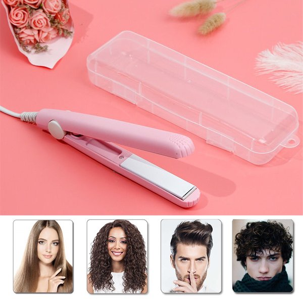 Nouveau Mini fer à lisser fer plat fer à friser en céramique cheveux courts Portable double usage bigoudi soins de coiffure pour voyager