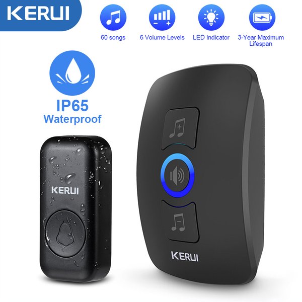 KERUI M525 sonnette extérieure sans fil étanche maison intelligente porte cloche carillon Kit LED Flash alarme de sécurité mélodies de maison de bienvenue