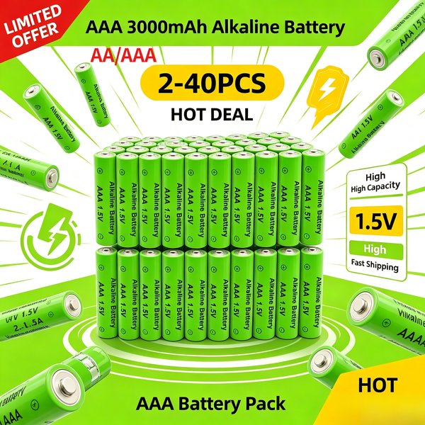 Baterie 1.5V AA AAA 3800mAh 3000mAh 4-20 szt. 2A 3A Akumulatorowe Baterie Alkaliczne do Myszy Pilotów Komputerów Zegarów Elektroniki