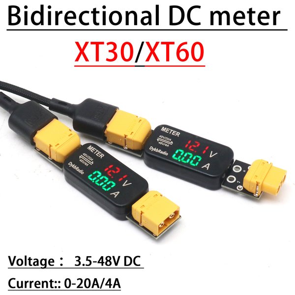 XT60 XT30 20A Bidirektionales DC-Spannungs- und Strommessgerät RC-Akku-Ladegerät Entlader Tester Volt-Amperemeter Blei-Säure Lifepo4 BMS