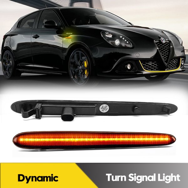 Feu de position latéral dynamique LED Canbus, 2 pièces, clignotants de voiture pour Alfa Romeo Giulietta Veloce TI Sprint 2010 – 2021 OEM # 50513758