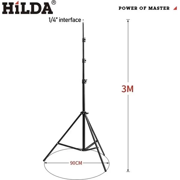 Statyw HILDA 3M do lasera, regulowana wysokość, metalowy statyw fotograficzny ze śrubą 1/4 cala do lasera.