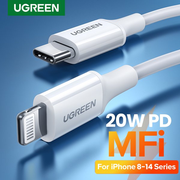 UGREEN MFi 20W PD USB C au Câble De Foudre pour iPhone 14 13 12 Pro Max Charge Rapide pour iPad Mini Téléphone Type C Câble
