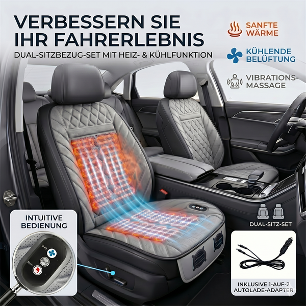 Belüftetes Kühlsitzkissen für Autos, Kühl-/Heizfunktion, 12V leiser Lüfter, Sommer-Auto-Belüftungsmatte für Autos und SUVs