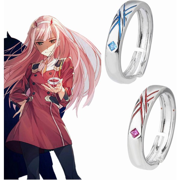 Brdwn Darling In The Franxx Unisex HIRO ZERO TWO Cosplay Adjustable Couple Lover Rings