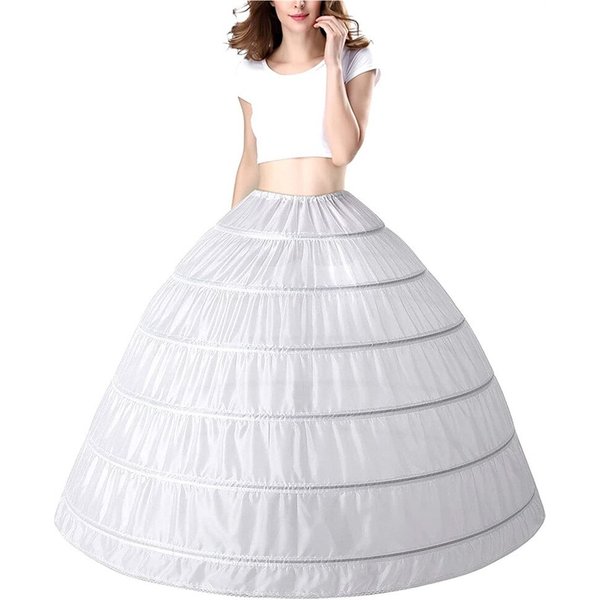 Babyonlinedress 6 cerceaux crinoline robe de bal jupon de mariage Fluffy sous-jupe mariage demi slips accessoires de mariage