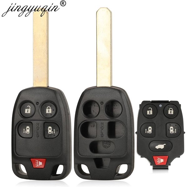 Coque de clé à distance Jinyuqin 5/6 boutons compatible avec HONDA Odyssey Elysion, remplacement de boîtier de clé à distance
