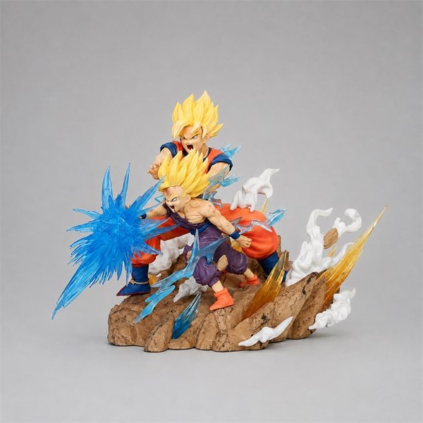 13cm Dragon Ball Berühmte Vater-Sohn-Kampfszene Figur Sammlermodell