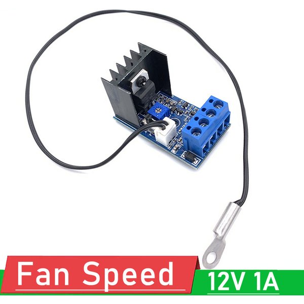 DC 12V 1A Lüfter mit Temperaturregelung 2/3/4-Draht Automatische PC CPU Gehäuselüfter Geschwindigkeitsregelung PWM Thermostat Drehzahlregler