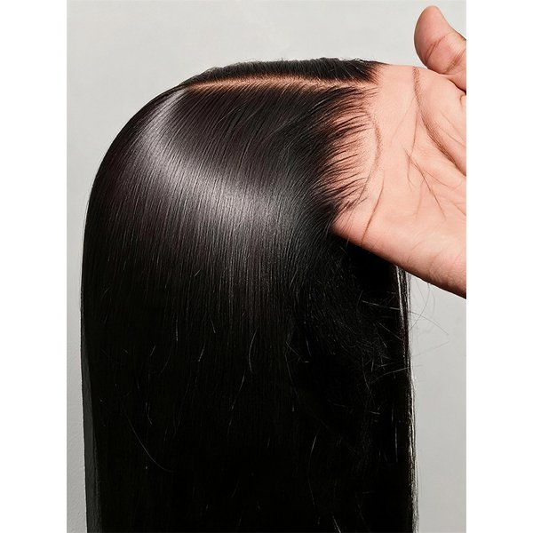 7x5 Glueless Wig For Black Women 13x6 HD Lace Front Wig Straight 100% Human Hair 250% Density Wear and Go Pre-plucked Ships from FR Warehouse