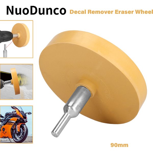 NuoDun 90mm autocollant dissolvant gomme roue voiture Kit de polissage 3.5 pouces autocollant adhésif à fines rayures propre caoutchouc meule