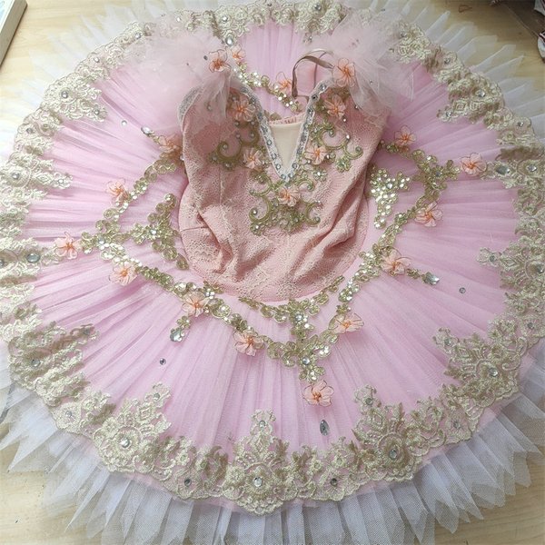 Nouveau Tutu de Ballet Professionnel « La Belle au Bois Dormant » Rose Pêche Yagp, Tutu Classique « Le Casse-Noisette », Tutu Platine pour Ballet