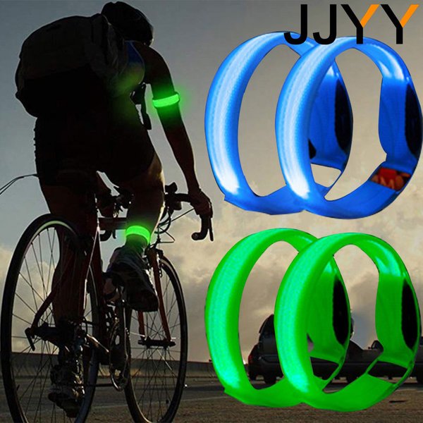 JJYY 1PC Outdoor Sport Nacht Lauf Armband LED Licht USB Aufladbare Sicherheit Gürtel Arm Bein Warnung Armband Radfahren Fahrrad fahrrad