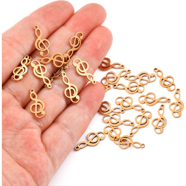 Großhandel 20 teile/los Musiknote Charms Edelstahl Anhänger Schmuck Machen DIY Handgemachte Handwerk