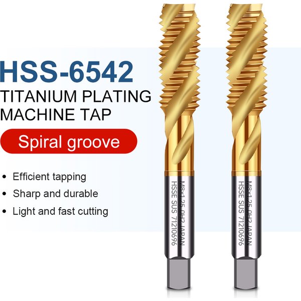 M2 bis m24 Maschinen gewinde bohrer Spiral gewinde bohrer für titan beschichtetes Gewinde werkzeug aus Edelstahl