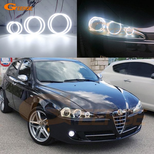 Pour Alfa Romeo 147 2005 2006 2007 2008 2009 2010 Ultra lumineux 6 pièces LED Kit yeux d'ange anneaux Halo lumière du jour