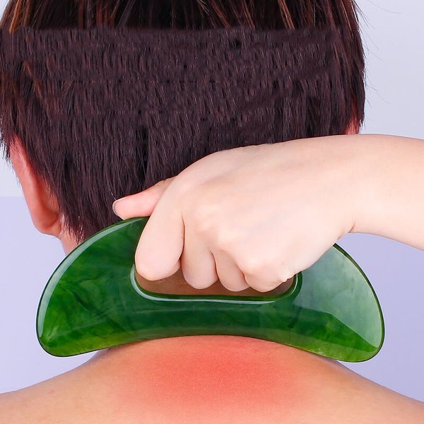 Gua sha Unisex-Schaben brett für Halswirbel säule Körper massage kleine Krummsäbel-Schaben-Harz-Bienenwachs Hand-Schaben brett