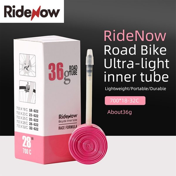 RideNow Ultraléger Vélo Tube Intérieur 700 X18 32 Route VTT Vélo TPU Matériel Pneu 65mm Longueur Français Valve Super Lumière