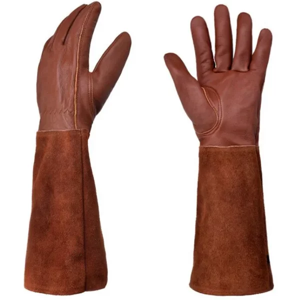 1 paire de gants de jardinage robustes pour l'élagage des roses, résistants aux épines, à manches longues, pour le travail, le soudage, le jardin