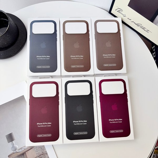 Oryginalne etui do iPhone 18 Pro 18 Pro Max z technologią tkanej struktury, logo, wbudowanym magnetycznym systemem Magsafe, matowe, cienkie, z pudełkiem.