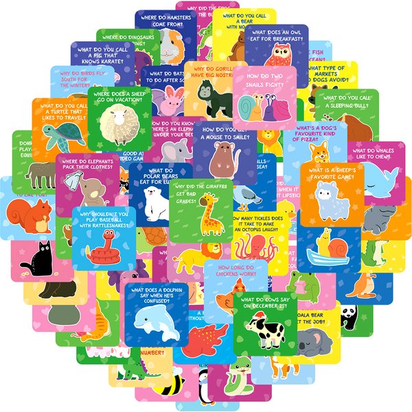 Notes de boîte à lunch pour enfants, blagues pour garçons et filles, salle d'irritation, fête d'anniversaire, 60 pièces